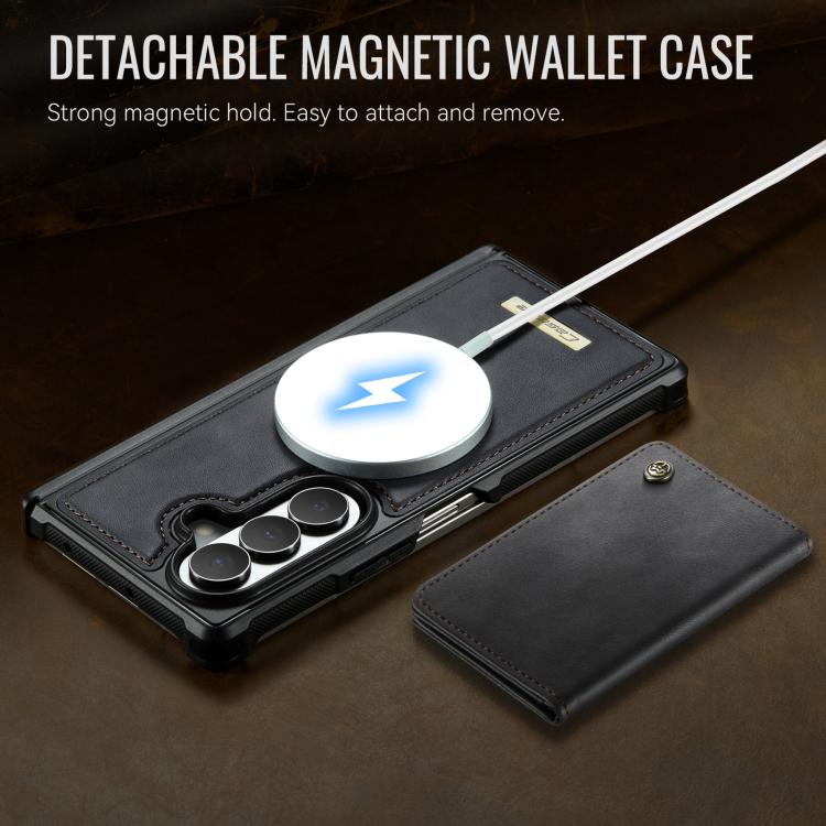 Custodia per telefono CaseMe serie Me80 con portafoglio rimovibile, protezione magnetica RFID e pelle vegana., For Galaxy Z Fold8 Ultra 5G