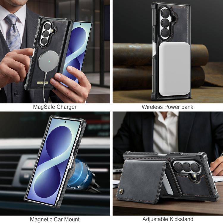Custodia per telefono CaseMe serie Me80 con portafoglio rimovibile, protezione magnetica RFID e pelle vegana., For Galaxy Z Fold8 Ultra 5G