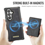 Custodia per telefono CaseMe serie Me80 con portafoglio rimovibile, protezione magnetica RFID e pelle vegana., For Galaxy Z Fold8 Ultra 5G