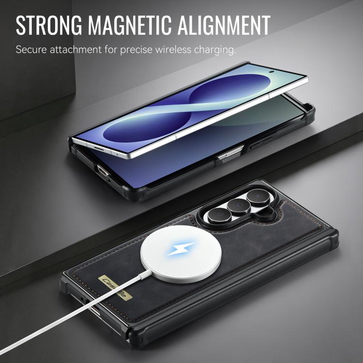 Custodia per telefono CaseMe serie Me80 con portafoglio rimovibile, protezione magnetica RFID e pelle vegana., For Galaxy Z Fold8 Ultra 5G
