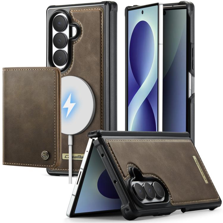 Custodia per telefono CaseMe serie Me80 con portafoglio rimovibile, protezione magnetica RFID e pelle vegana., For Galaxy Z Fold8 Ultra 5G