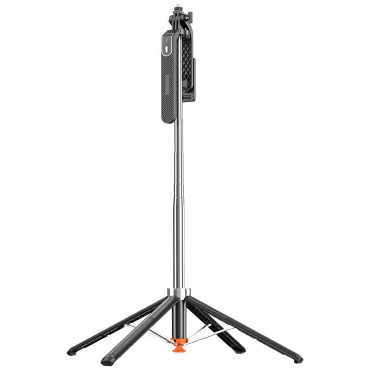 T180 Asta per selfie da 1,8 m con treppiede in acciaio inossidabile e testa orientabile a 360 gradi per streaming live e registrazione video., T180