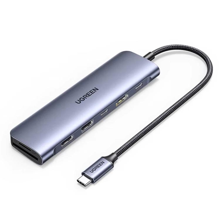 UGREEN CM195 4K Hub 7 in 1 USB-C Docking Station  HD 5Gbps USB 3.0 PD 100W SD / TF Card Reader