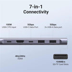 UGREEN CM195 4K Hub 7 in 1 USB-C Docking Station  HD 5Gbps USB 3.0 PD 100W SD / TF Card Reader