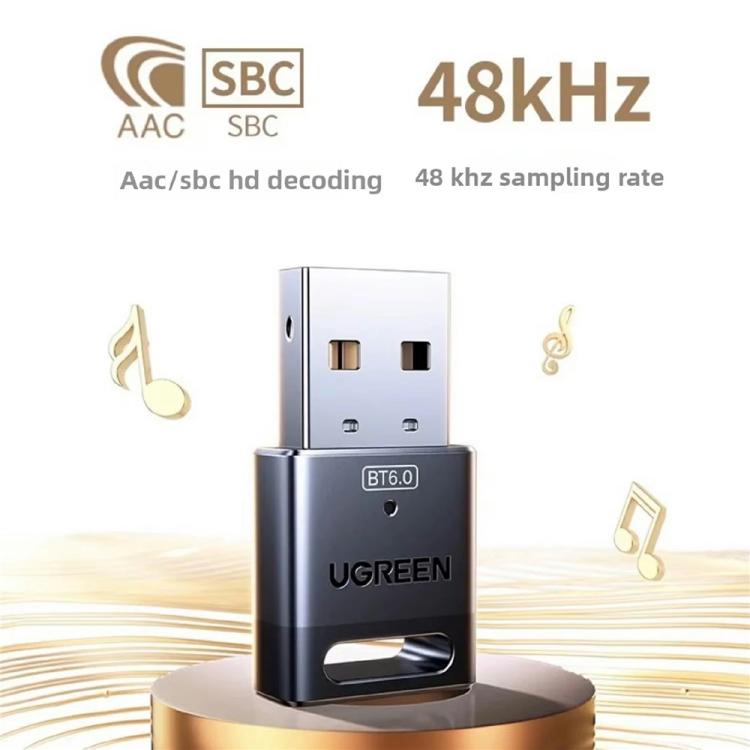 Adattatore USB Bluetooth 6.0 plug and play UGREEN 75073 con trasmissione a 20 m.