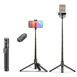 JMARY KT-209 Selfie stick da 98,5 cm con treppiede pieghevole in lega di alluminio e telecomando wireless per lo streaming live, KT-209