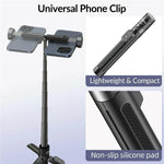 JMARY KT-209 Selfie stick da 98,5 cm con treppiede pieghevole in lega di alluminio e telecomando wireless per lo streaming live, KT-209