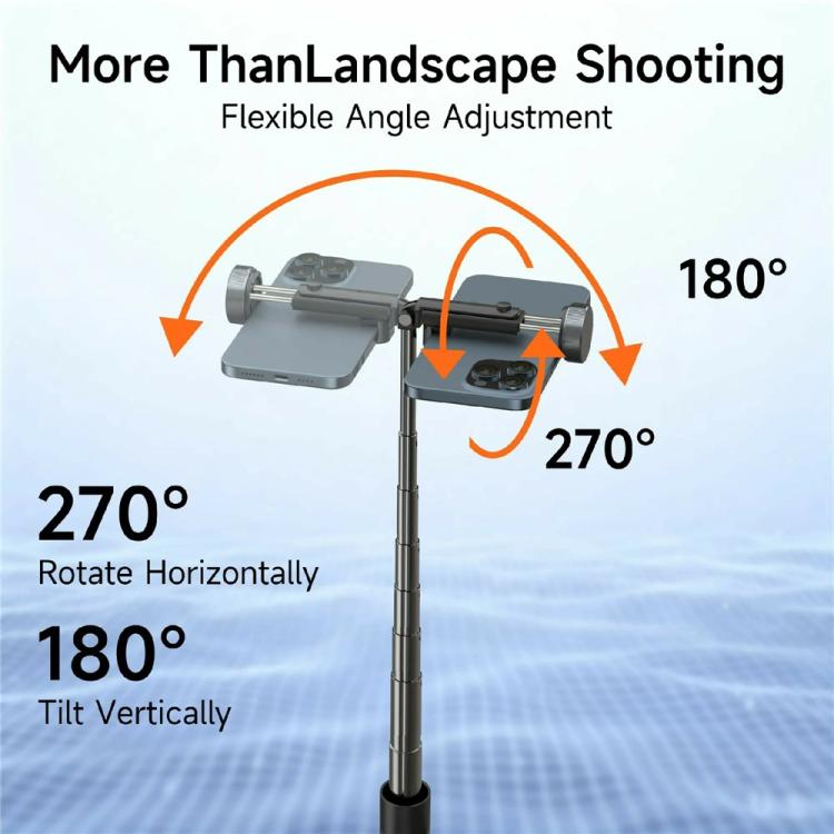 JMARY KT-209 Selfie stick da 98,5 cm con treppiede pieghevole in lega di alluminio e telecomando wireless per lo streaming live, KT-209
