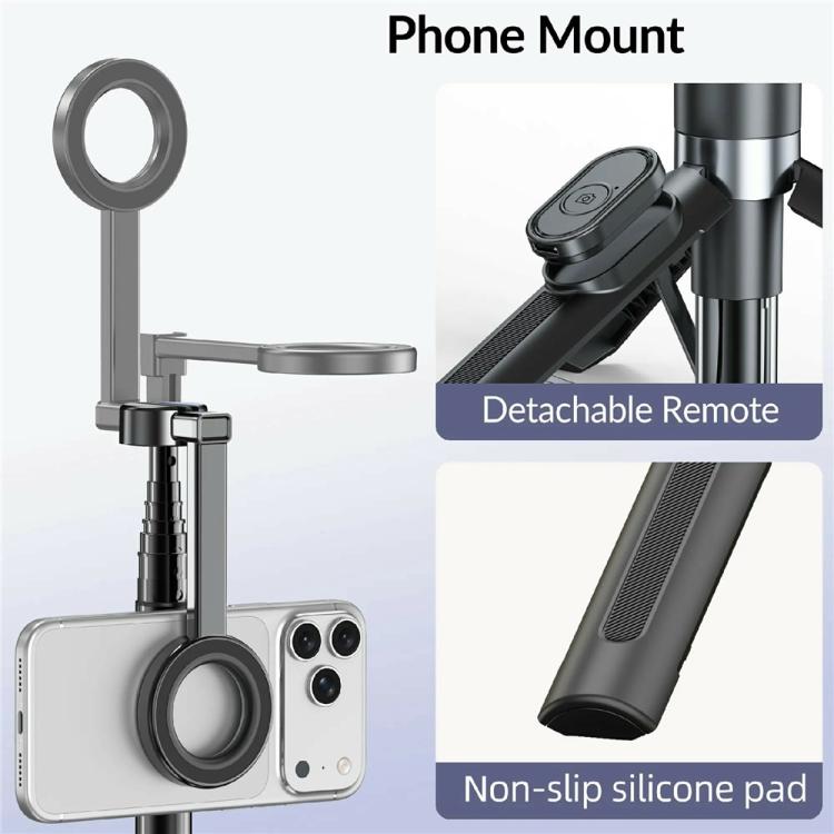 JMARY KT-279 Asta per selfie da 1,54 m, treppiede estensibile in lega di alluminio con telecomando per vlog e live streaming, KT-279