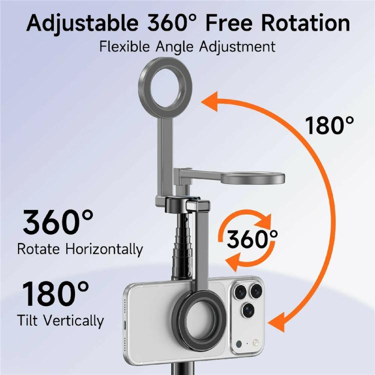 JMARY KT-279 Asta per selfie da 1,54 m, treppiede estensibile in lega di alluminio con telecomando per vlog e live streaming, KT-279