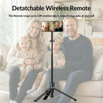 JMARY KT-279 Asta per selfie da 1,54 m, treppiede estensibile in lega di alluminio con telecomando per vlog e live streaming, KT-279