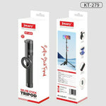 JMARY KT-279 Asta per selfie da 1,54 m, treppiede estensibile in lega di alluminio con telecomando per vlog e live streaming, KT-279