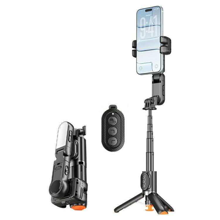 Stabilizzatore gimbal Q51 con tracciamento AI, luce di riempimento RGB e controllo gestuale, ideale per vlogging e live streaming., Q51