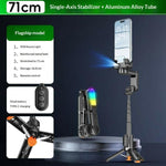Stabilizzatore gimbal Q51 con tracciamento AI, luce di riempimento RGB e controllo gestuale, ideale per vlogging e live streaming., Q51
