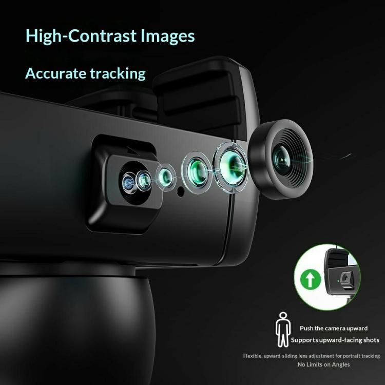 Stabilizzatore gimbal Q51 con tracciamento AI, luce di riempimento RGB e controllo gestuale, ideale per vlogging e live streaming., Q51