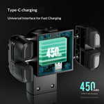 Stabilizzatore gimbal Q51 con tracciamento AI, luce di riempimento RGB e controllo gestuale, ideale per vlogging e live streaming., Q51