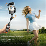 Stabilizzatore gimbal Q51 con tracciamento AI, luce di riempimento RGB e controllo gestuale, ideale per vlogging e live streaming., Q51