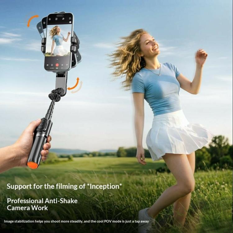 Stabilizzatore gimbal Q51 con tracciamento AI, luce di riempimento RGB e controllo gestuale, ideale per vlogging e live streaming., Q51
