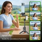 Stabilizzatore gimbal Q51 con tracciamento AI, luce di riempimento RGB e controllo gestuale, ideale per vlogging e live streaming., Q51