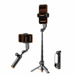 Stabilizzatore per selfie Q43 con intelligenza artificiale, luce di riempimento RGB, treppiede e telecomando., Q43