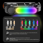 Stabilizzatore per selfie Q43 con intelligenza artificiale, luce di riempimento RGB, treppiede e telecomando., Q43