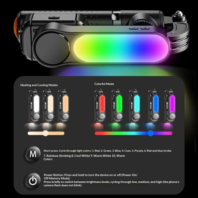 Stabilizzatore per selfie Q43 con intelligenza artificiale, luce di riempimento RGB, treppiede e telecomando., Q43