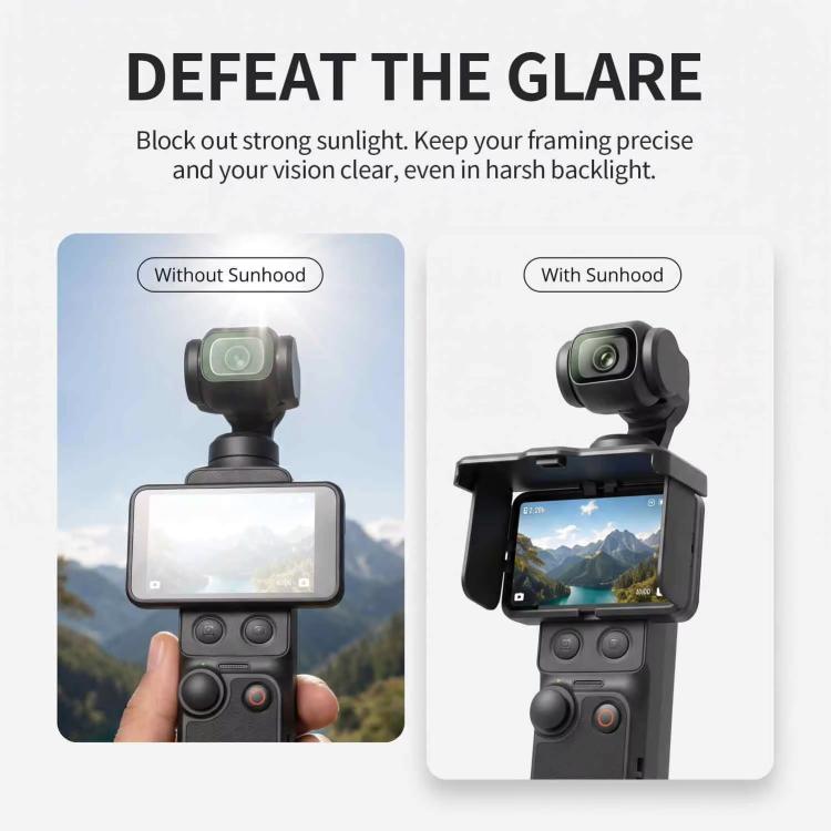 Parasole per schermo, copertura pieghevole per monitor, For DJI Osmo Pocket 4P / 4 / 3