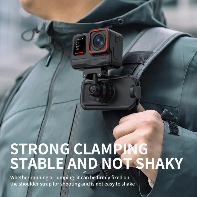 Moschettone magnetico a sgancio rapido per zaino, fibbia per tracolla regolabile a 360°, For Insta360 Ace / Ace Pro