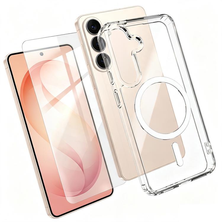 Set 2 in 1: custodia magnetica trasparente in TPU + PC con pellicola temperata ad alto contenuto di allumina., For Galaxy S26 FE 5G, For Galaxy Z Fold8 Ultra 5G, For Galaxy Z Flip8 5G, For Galaxy S26+ 5G, For Galaxy S26 Ultra 5G, For Galaxy S26 5G     ...