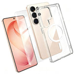 Set 2 in 1: custodia magnetica trasparente in TPU + PC con pellicola temperata ad alto contenuto di allumina., For Galaxy S26 FE 5G, For Galaxy Z Fold8 Ultra 5G, For Galaxy Z Flip8 5G, For Galaxy S26+ 5G, For Galaxy S26 Ultra 5G, For Galaxy S26 5G     ...