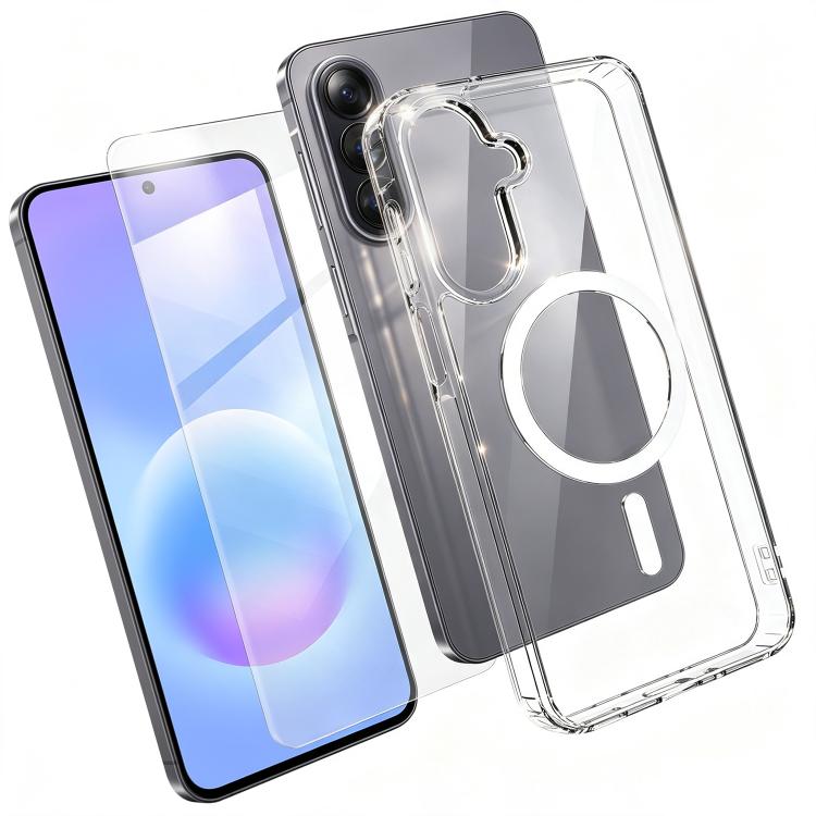 Set 2 in 1: custodia magnetica trasparente in TPU + PC con pellicola temperata ad alto contenuto di allumina., For Galaxy S26 FE 5G, For Galaxy Z Fold8 Ultra 5G, For Galaxy Z Flip8 5G, For Galaxy S26+ 5G, For Galaxy S26 Ultra 5G, For Galaxy S26 5G     ...