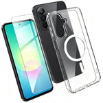 Set 2 in 1: custodia magnetica trasparente in TPU + PC con pellicola temperata ad alto contenuto di allumina., For Galaxy S26 FE 5G, For Galaxy Z Fold8 Ultra 5G, For Galaxy Z Flip8 5G, For Galaxy S26+ 5G, For Galaxy S26 Ultra 5G, For Galaxy S26 5G     ...