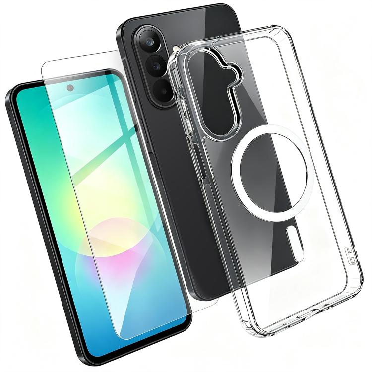 Set 2 in 1: custodia magnetica trasparente in TPU + PC con pellicola temperata ad alto contenuto di allumina., For Galaxy S26 FE 5G, For Galaxy Z Fold8 Ultra 5G, For Galaxy Z Flip8 5G, For Galaxy S26+ 5G, For Galaxy S26 Ultra 5G, For Galaxy S26 5G     ...