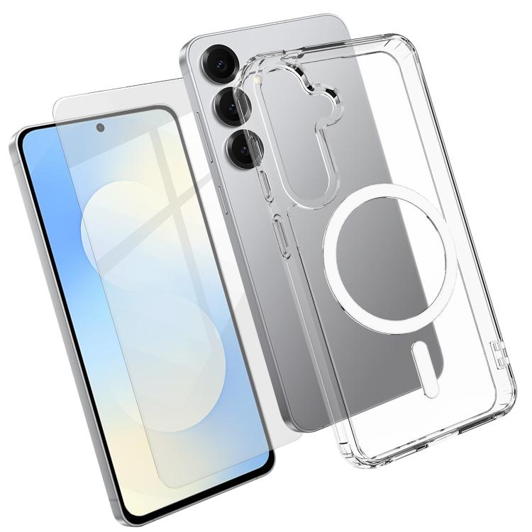 Set 2 in 1: custodia magnetica trasparente in TPU + PC con pellicola temperata ad alto contenuto di allumina., For Galaxy S26 FE 5G, For Galaxy Z Fold8 Ultra 5G, For Galaxy Z Flip8 5G, For Galaxy S26+ 5G, For Galaxy S26 Ultra 5G, For Galaxy S26 5G     ...