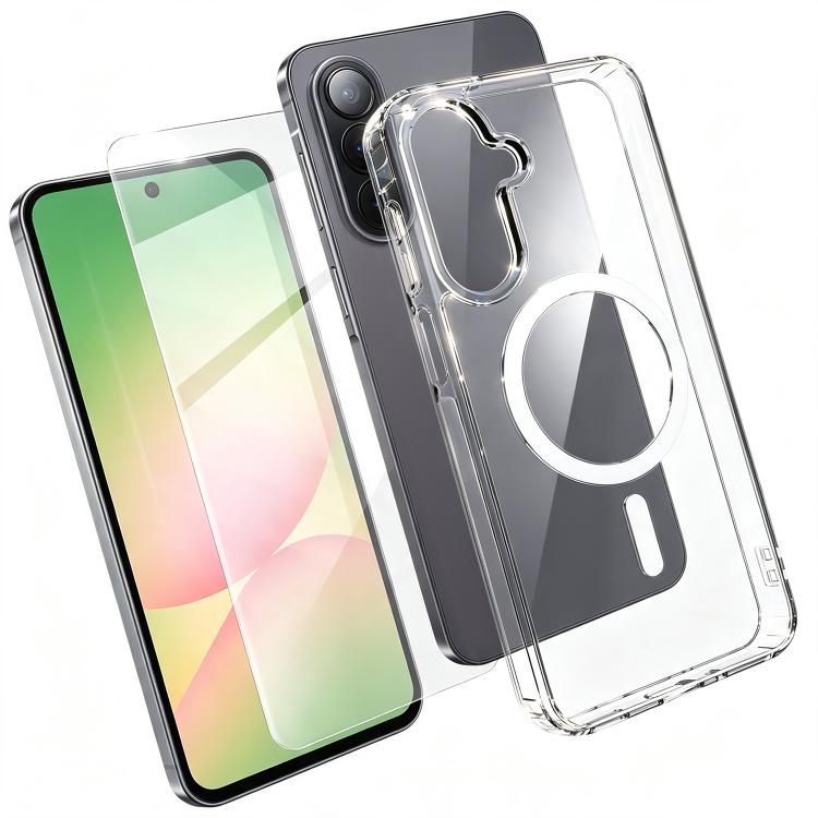 Set 2 in 1: custodia magnetica trasparente in TPU + PC con pellicola temperata ad alto contenuto di allumina., For Galaxy S26 FE 5G, For Galaxy Z Fold8 Ultra 5G, For Galaxy Z Flip8 5G, For Galaxy S26+ 5G, For Galaxy S26 Ultra 5G, For Galaxy S26 5G     ...