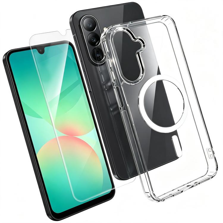 Set 2 in 1: custodia magnetica trasparente in TPU + PC con pellicola temperata ad alto contenuto di allumina., For Galaxy S26 FE 5G, For Galaxy Z Fold8 Ultra 5G, For Galaxy Z Flip8 5G, For Galaxy S26+ 5G, For Galaxy S26 Ultra 5G, For Galaxy S26 5G     ...