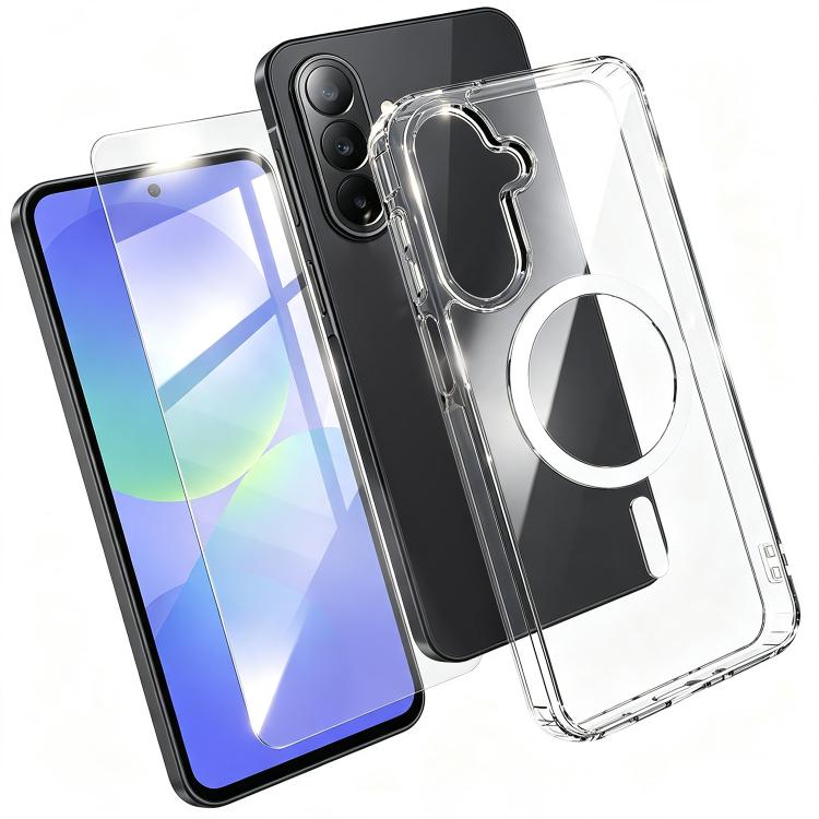 Set 2 in 1: custodia magnetica trasparente in TPU + PC con pellicola temperata ad alto contenuto di allumina., For Galaxy S26 FE 5G, For Galaxy Z Fold8 Ultra 5G, For Galaxy Z Flip8 5G, For Galaxy S26+ 5G, For Galaxy S26 Ultra 5G, For Galaxy S26 5G     ...
