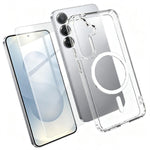 Set 2 in 1: custodia magnetica trasparente in TPU + PC con pellicola temperata ad alto contenuto di allumina., For Galaxy S26 FE 5G, For Galaxy Z Fold8 Ultra 5G, For Galaxy Z Flip8 5G, For Galaxy S26+ 5G, For Galaxy S26 Ultra 5G, For Galaxy S26 5G     ...