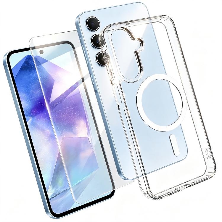Set 2 in 1: custodia magnetica trasparente in TPU + PC con pellicola temperata ad alto contenuto di allumina., For Galaxy S26 FE 5G, For Galaxy Z Fold8 Ultra 5G, For Galaxy Z Flip8 5G, For Galaxy S26+ 5G, For Galaxy S26 Ultra 5G, For Galaxy S26 5G     ...