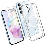 Set 2 in 1: custodia magnetica trasparente in TPU + PC con pellicola temperata ad alto contenuto di allumina., For Galaxy S26 FE 5G, For Galaxy Z Fold8 Ultra 5G, For Galaxy Z Flip8 5G, For Galaxy S26+ 5G, For Galaxy S26 Ultra 5G, For Galaxy S26 5G     ...