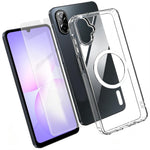 Set 2 in 1: custodia magnetica trasparente in TPU + PC con pellicola temperata ad alto contenuto di allumina., For Galaxy S24+ 5G, For Galaxy S24 5G, For Galaxy A05, For Galaxy A25 5G, For Galaxy S23 FE 5G, For Galaxy S23 Ultra 5G, For Galaxy S23+ 5G  ...