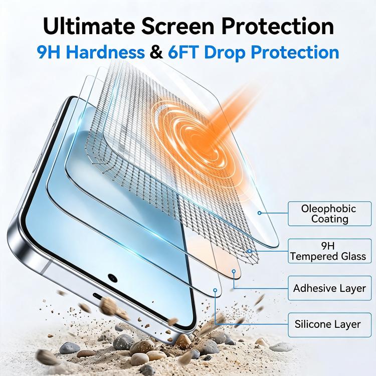 Set 2 in 1: custodia magnetica trasparente in TPU + PC con pellicola temperata ad alto contenuto di allumina., For Galaxy S26 FE 5G, For Galaxy Z Fold8 Ultra 5G, For Galaxy Z Flip8 5G, For Galaxy S26+ 5G, For Galaxy S26 Ultra 5G, For Galaxy S26 5G     ...