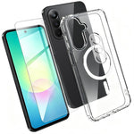 Set 3 in 1: custodia magnetica trasparente in TPU e PC con pellicola temperata ad alto contenuto di allumina e protezione per l'obiettivo., For Galaxy S26 FE 5G, For Galaxy Z Fold8 Ultra 5G, For Galaxy Z Flip8 5G, For Galaxy S26+ 5G                    ...