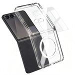 Set 3 in 1: custodia magnetica trasparente in TPU e PC con pellicola temperata ad alto contenuto di allumina e protezione per l'obiettivo., For Galaxy S26 FE 5G, For Galaxy Z Fold8 Ultra 5G, For Galaxy Z Flip8 5G, For Galaxy S26+ 5G                    ...