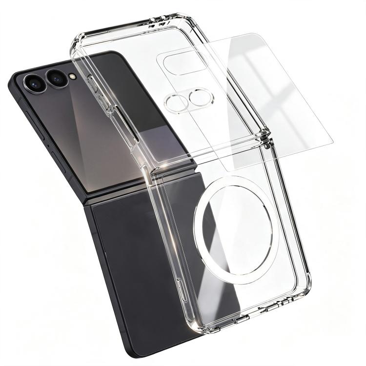 Set 3 in 1: custodia magnetica trasparente in TPU e PC con pellicola temperata ad alto contenuto di allumina e protezione per l'obiettivo., For Galaxy S26 FE 5G, For Galaxy Z Fold8 Ultra 5G, For Galaxy Z Flip8 5G, For Galaxy S26+ 5G                    ...