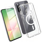 Set 3 in 1: custodia magnetica trasparente in TPU e PC con pellicola temperata ad alto contenuto di allumina e protezione per l'obiettivo., For Galaxy S26 FE 5G, For Galaxy Z Fold8 Ultra 5G, For Galaxy Z Flip8 5G, For Galaxy S26+ 5G                    ...