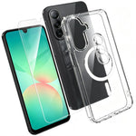 Set 3 in 1: custodia magnetica trasparente in TPU e PC con pellicola temperata ad alto contenuto di allumina e protezione per l'obiettivo., For Galaxy S26 FE 5G, For Galaxy Z Fold8 Ultra 5G, For Galaxy Z Flip8 5G, For Galaxy S26+ 5G                    ...
