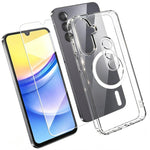 Set 3 in 1: custodia magnetica trasparente in TPU e PC con pellicola temperata ad alto contenuto di allumina e protezione per l'obiettivo., For Galaxy S26 FE 5G, For Galaxy Z Fold8 Ultra 5G, For Galaxy Z Flip8 5G, For Galaxy S26+ 5G                    ...