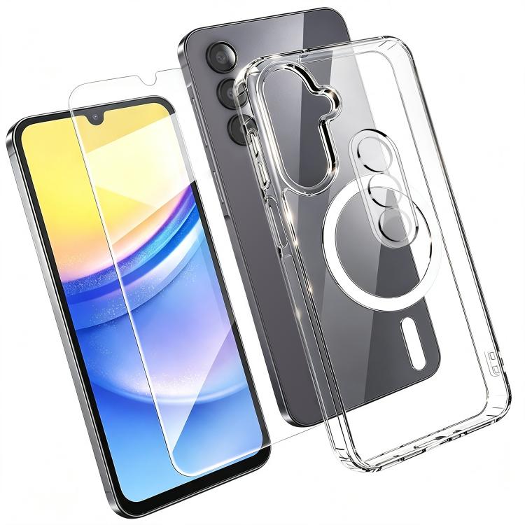 Set 3 in 1: custodia magnetica trasparente in TPU e PC con pellicola temperata ad alto contenuto di allumina e protezione per l'obiettivo., For Galaxy S26 FE 5G, For Galaxy Z Fold8 Ultra 5G, For Galaxy Z Flip8 5G, For Galaxy S26+ 5G                    ...