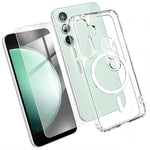 Set 3 in 1: custodia magnetica trasparente in TPU e PC con pellicola temperata ad alto contenuto di allumina e protezione per l'obiettivo., For Galaxy S24+ 5G, For Galaxy S24 5G, For Galaxy A05, For Galaxy A25 5G, For Galaxy S23 FE 5G                  ...